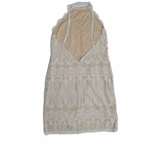 MISSGUIDED white lace strappy bodycon backless dress 12 - Picture 5 of 12